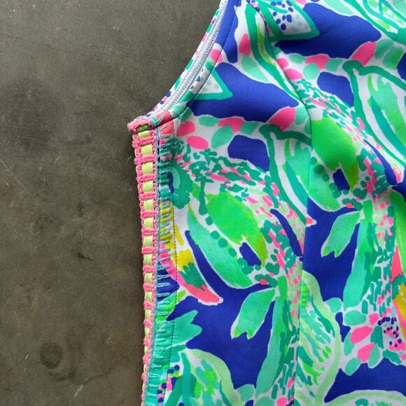 Lilly Pulitzer Mila Shift Dress Womens Small Wake Up Call Beckon Blue Sleeveless - Picture 4 of 13